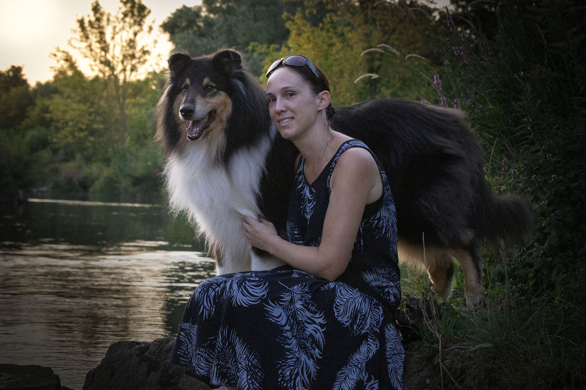 Bettina Meidlinger mit Hund